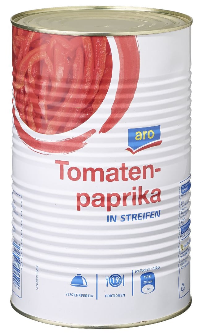 aro - Tomaten-Paprikastreifen - 4,25 l Dose