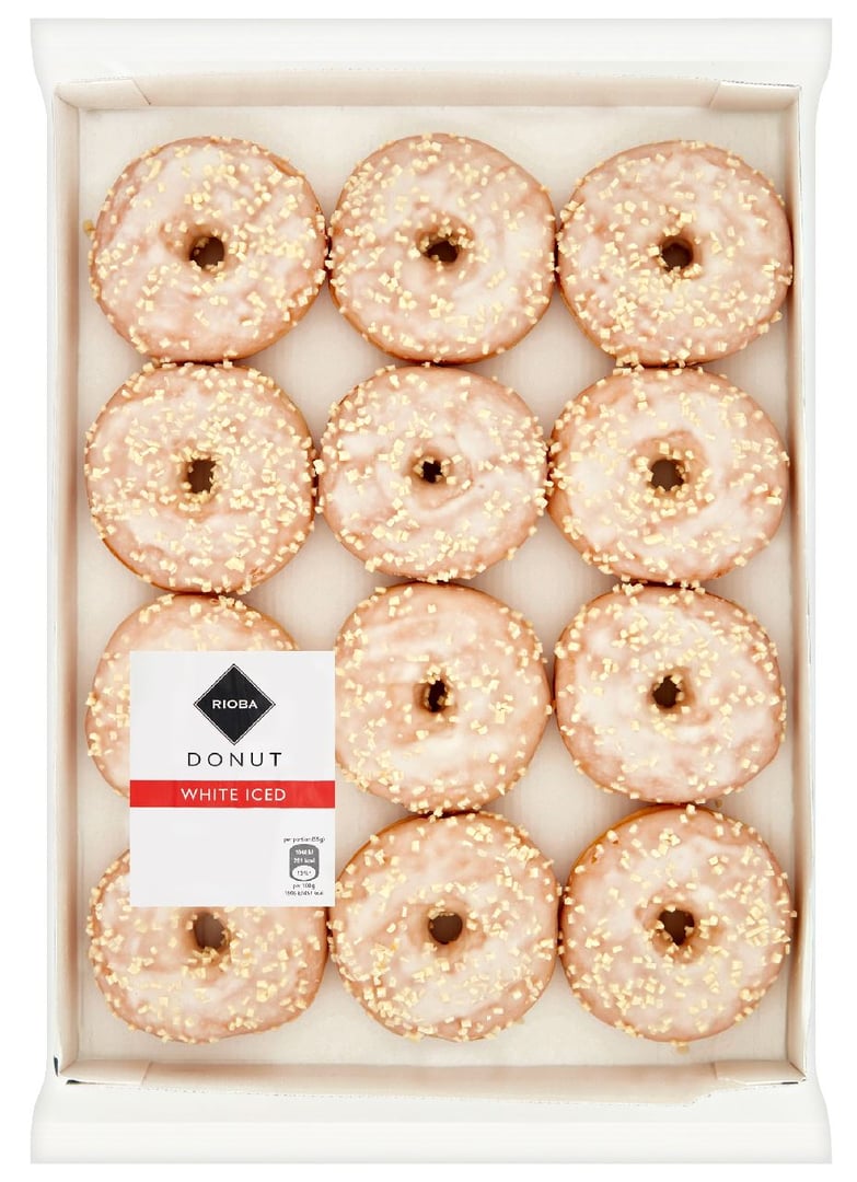 RIOBA - White Donuts Crumble - 4 x 12 Stück à 52 g Packungen