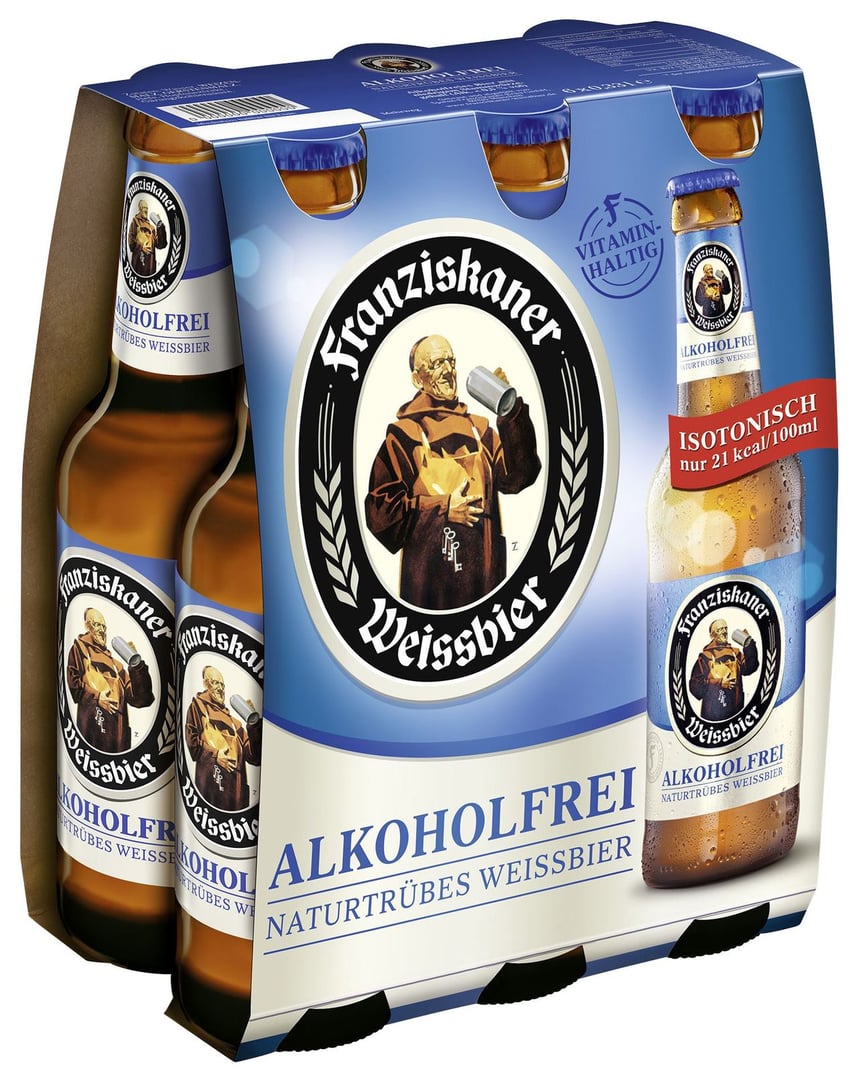 Franziskaner - Weißbier Alkoholfrei 6 x 0,33 l Flaschen
