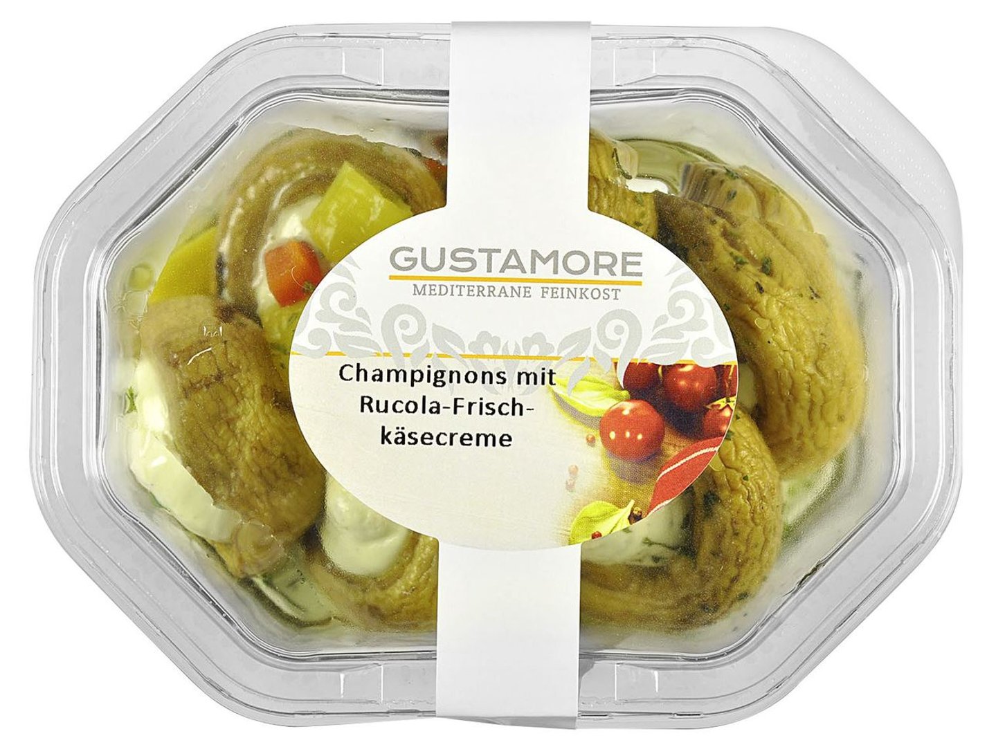 Gustamore - Champignon gegrillt mit Rucola-Frischkäsecreme in Öl - 160g