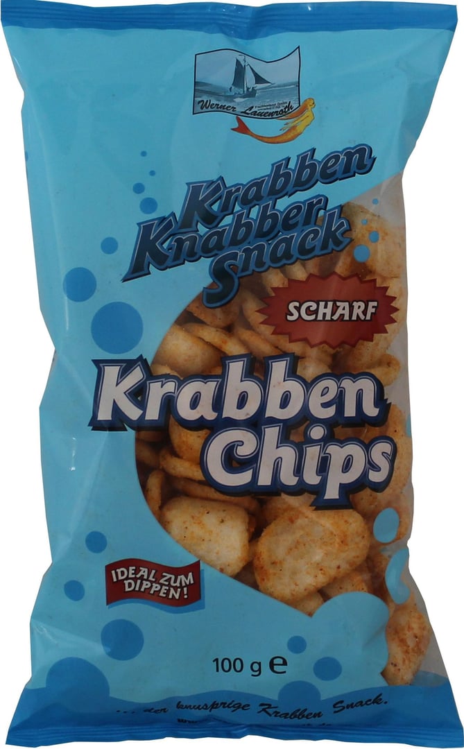 Werner Lauenroth - Krabben Chips scharf 100 g Beutel