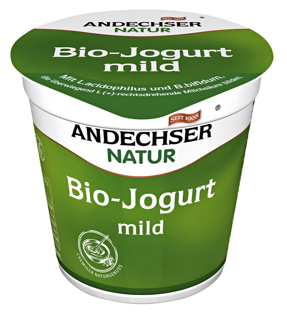 Andechser - Natur Bio Joghurt mild 3,8 % Fett 150 g Becher