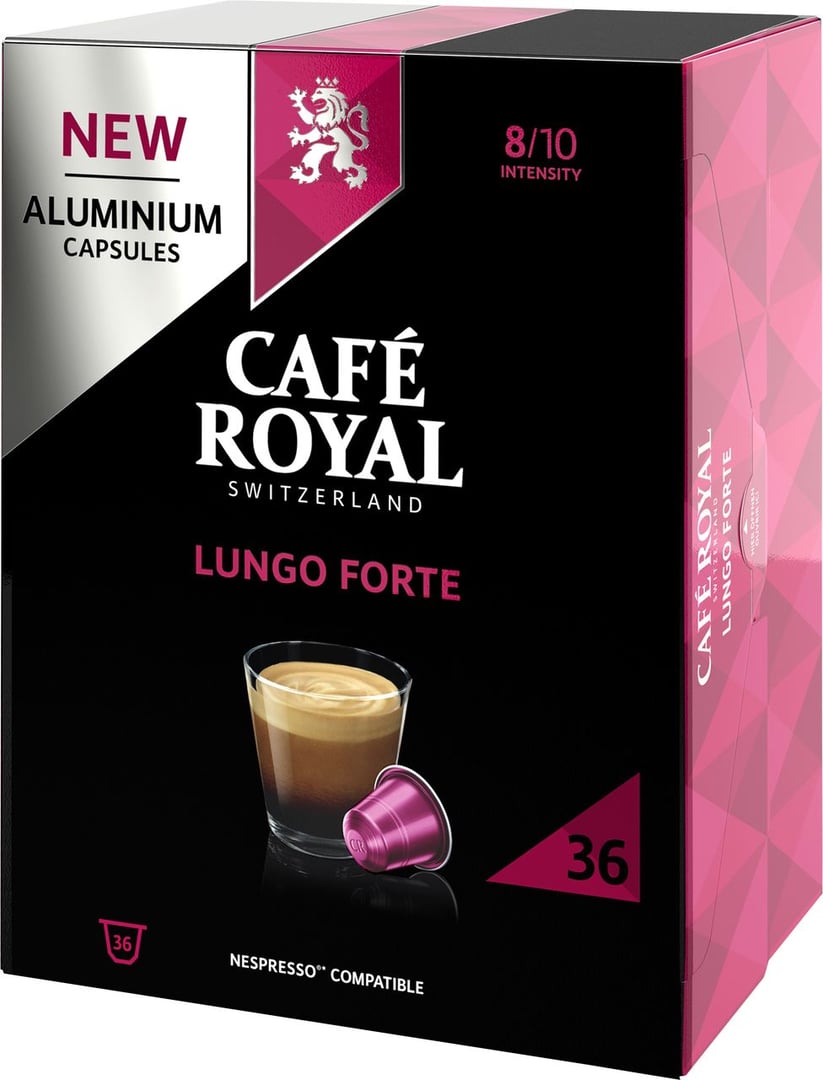 Café Royal - UTZ Kaffeekapseln Lungo Forte 36 Stück - 180 g Schachtel