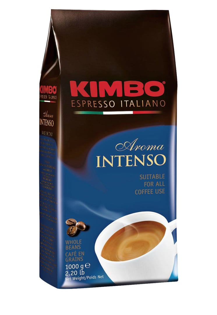 Kimbo - Kaffee Aroma Intenso ganze Bohnen - 1 x 1 kg Packung