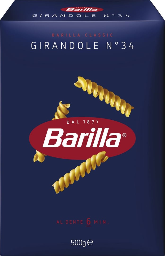 Barilla - Girandole No. 34 Spirelli-Nudeln 500 g Packung