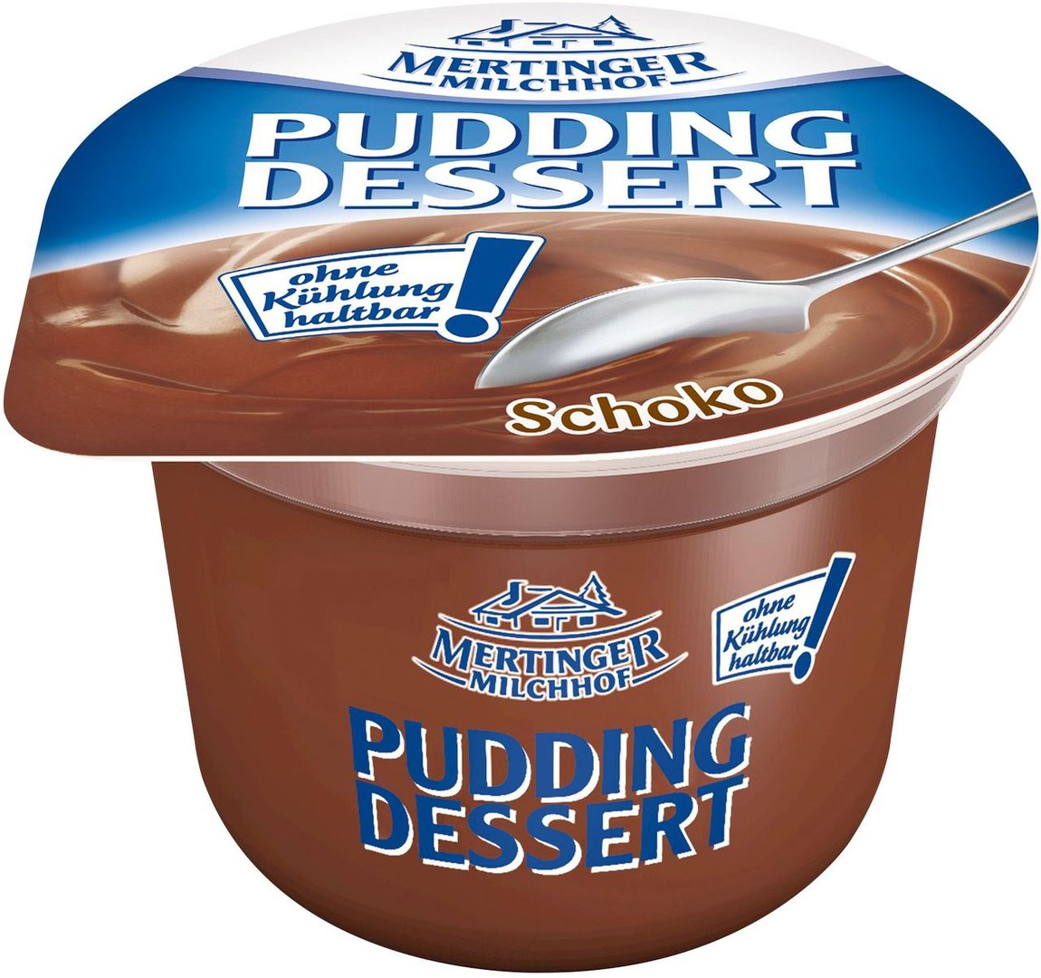 Mertinger - Pudding-Dessert Schoko 1,3 % Fett - 1 x 100 g Becher