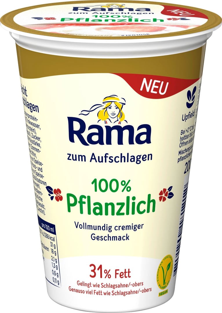 Rama - Cremefine 100 % pflanzlich, 31 % Fett - 200 ml Becher