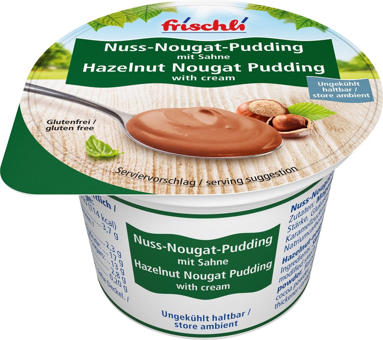 Frischli - Sahnepudding Nuss-Nougat - 85 g Becher