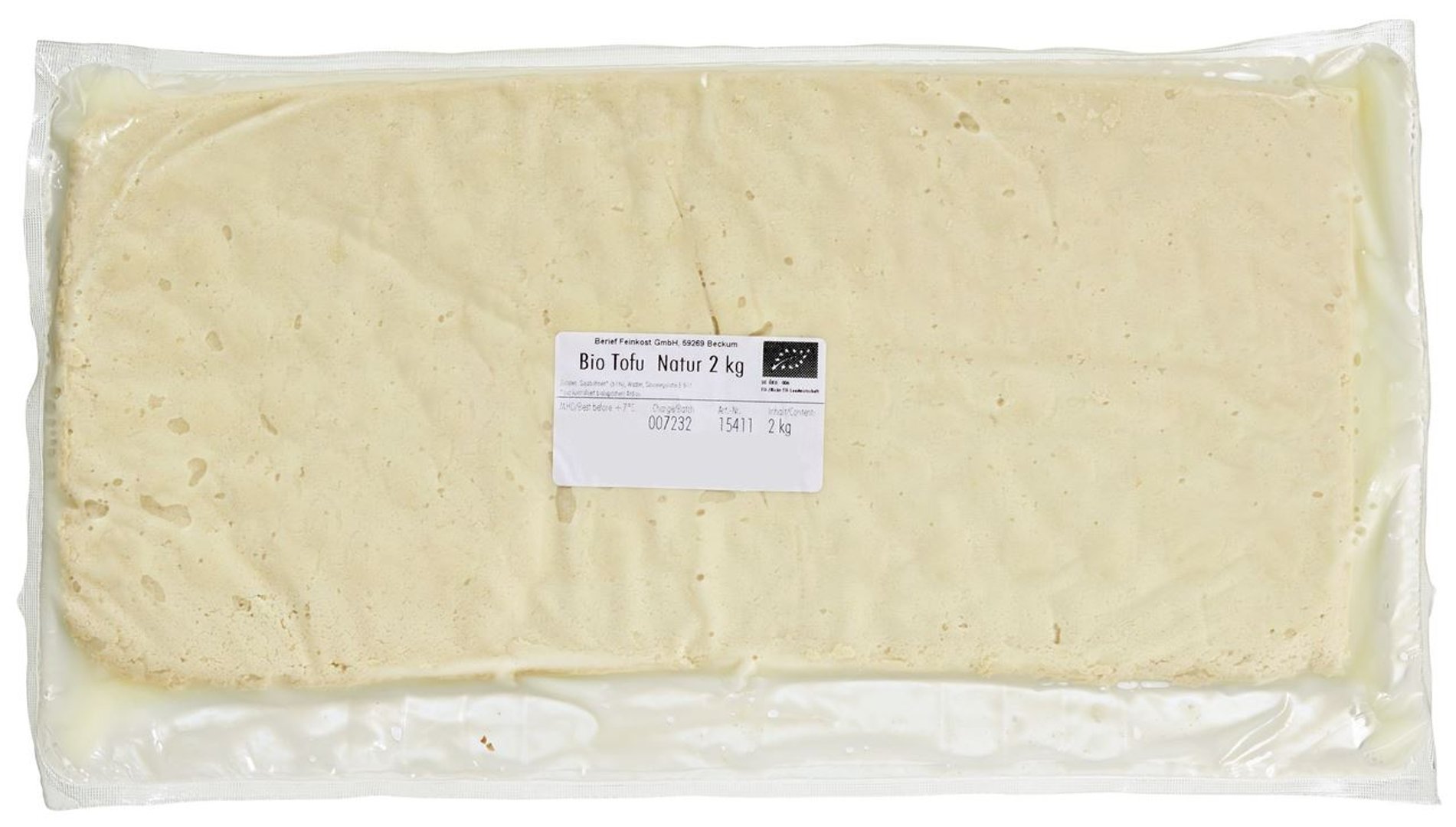 Berief - Natur Bio Tofu natur - 6 x 2 kg Packungen