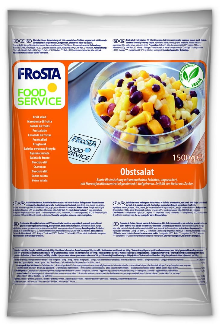 Frosta - Obstsalat tiefgefroren - 1,5 kg Beutel