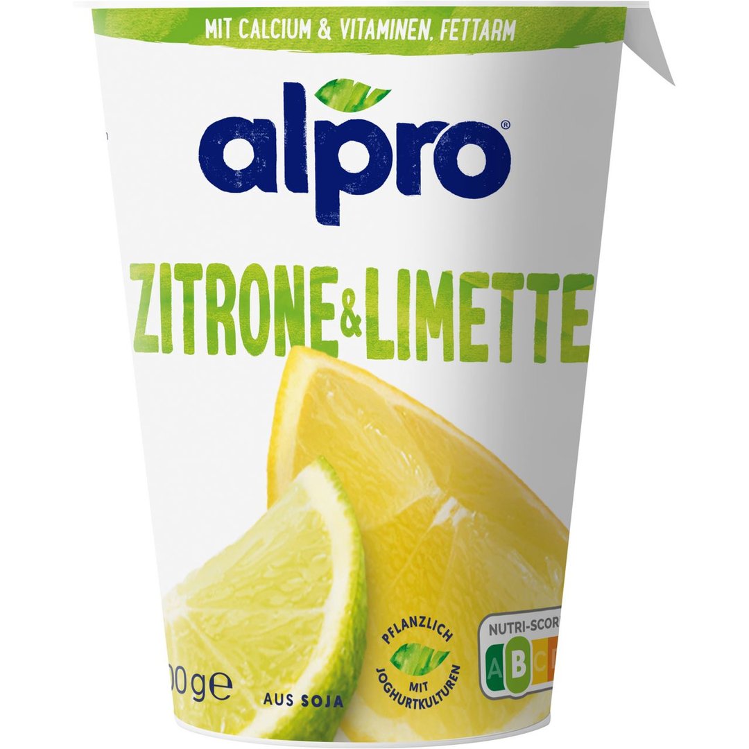 alpro - Joghurtalternative Zitrone Limette vegan gekühlt - 400 g Becher