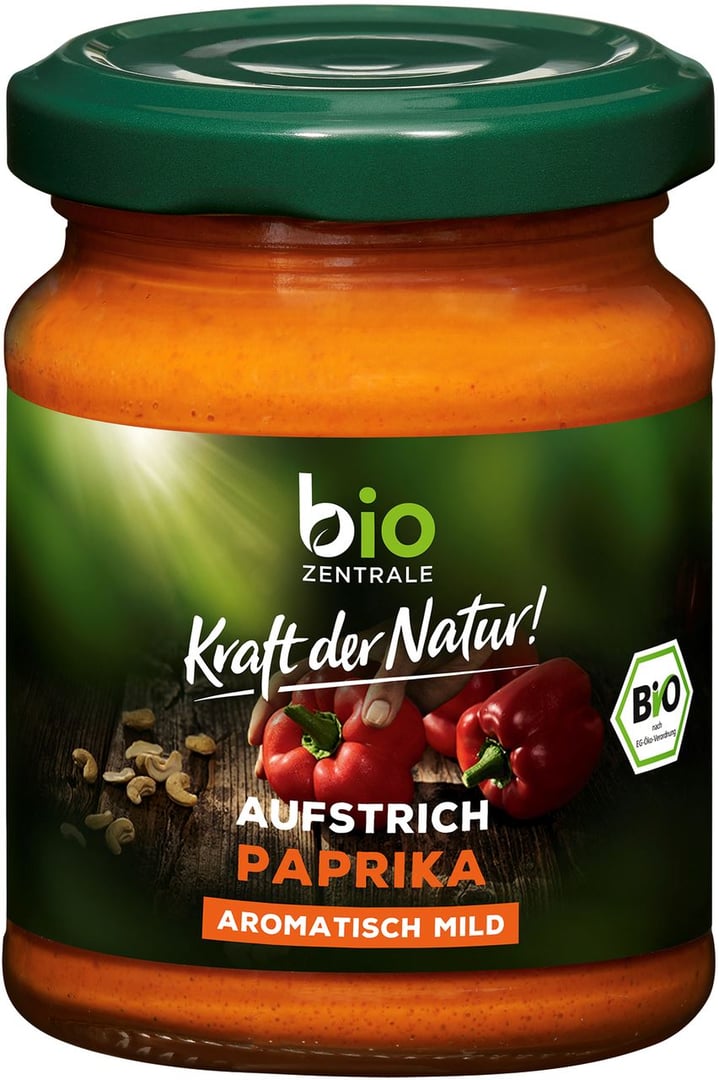 bio ZENTRALE - Brotaufstrich Paprika vegan, glutenfrei - 125 g Tiegel