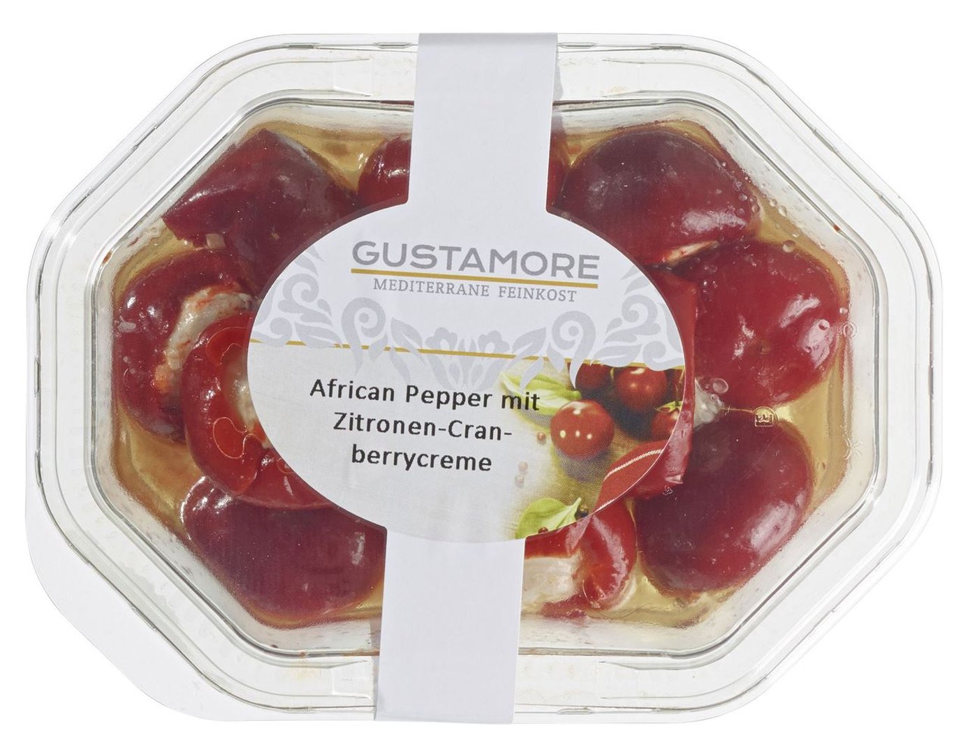Gustamore - Antipasti mit Zitronencreme African Peppers mit Zitronencreme 8 x 160 g Packungen