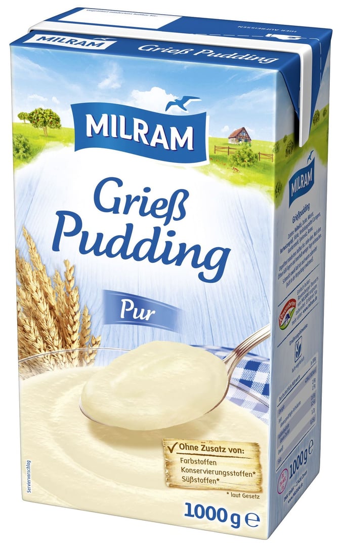 Milram - Pudding Griess 12 x 1 kg Faltschachteln