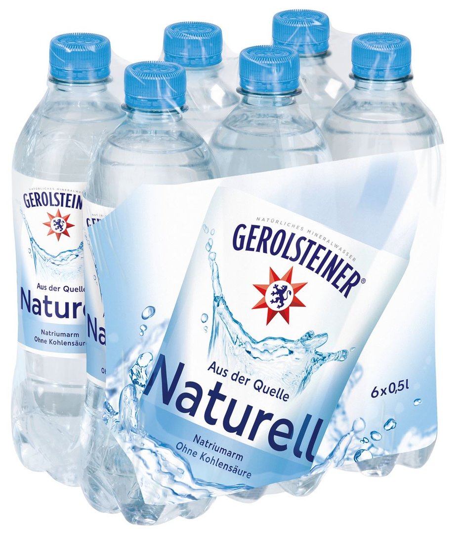 Gerolsteiner - Mineralwasser Naturell 6 x 0,5 l Flaschen