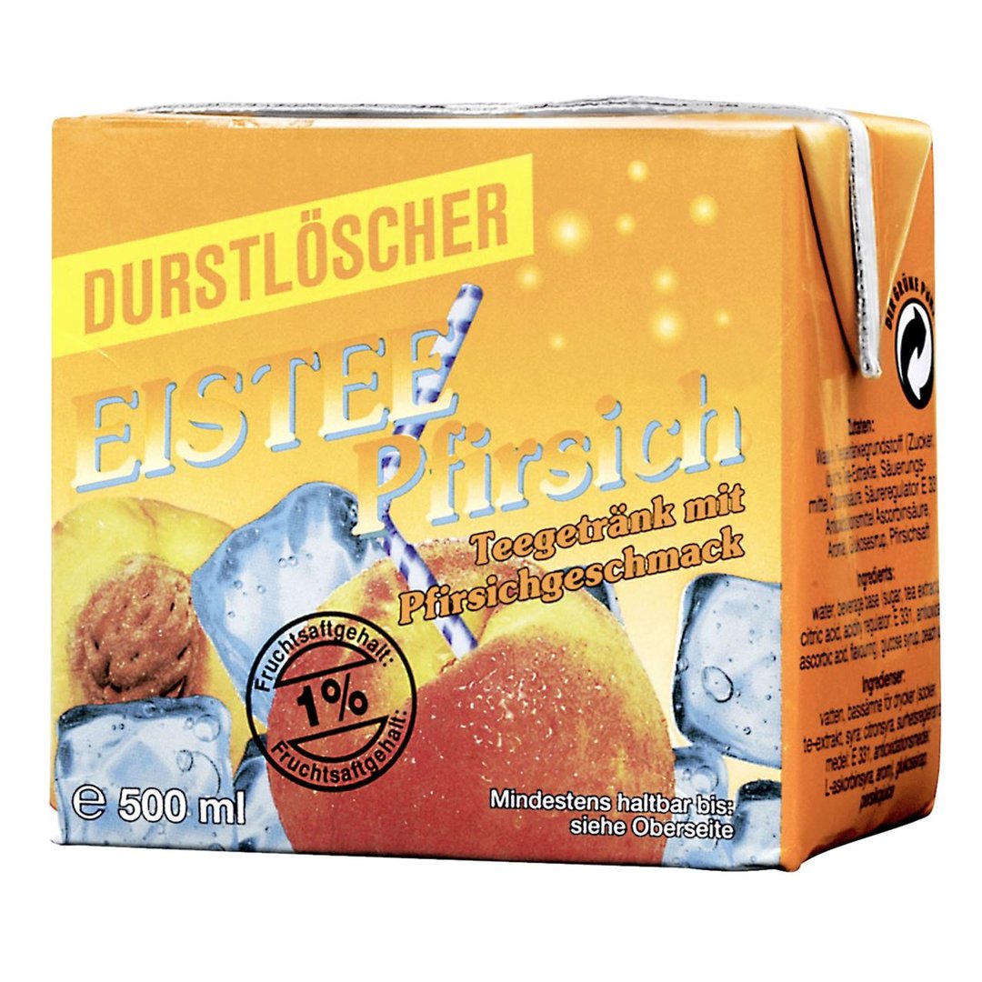 Durstlöscher - Eistee Pfirsich 0,5 l Packung