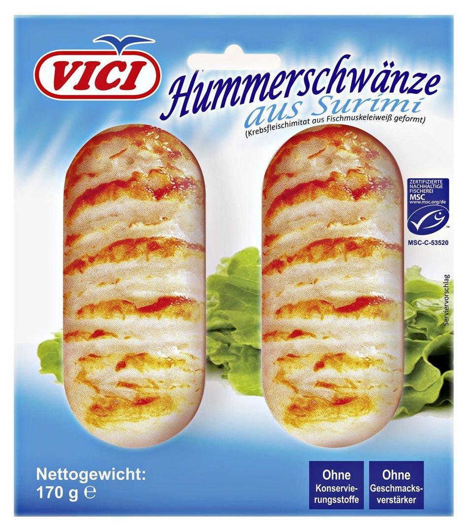 Vici - MSC Surimi-Hummerschwänze gefomt - 1 x 170 g Packung