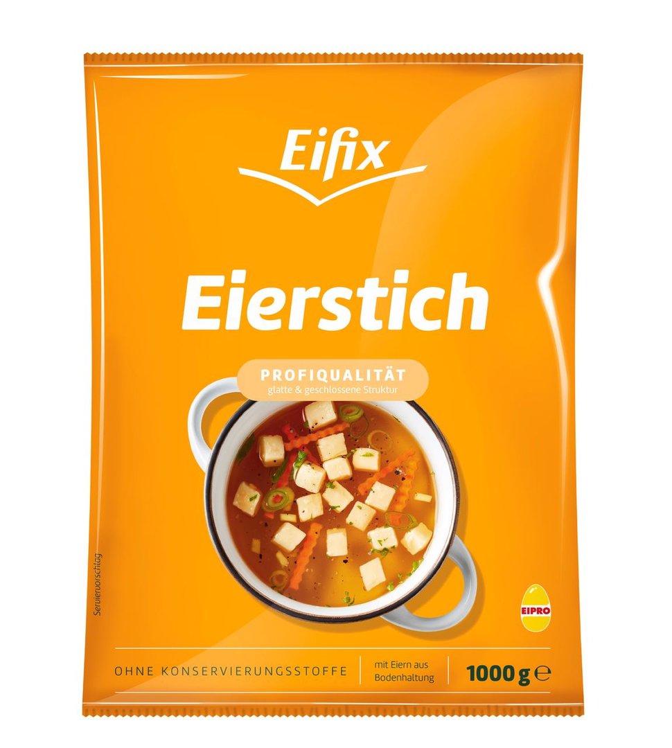 Eifix - Eierstich gewürfelt tiefgefroren - 1 x 1 kg Beutel