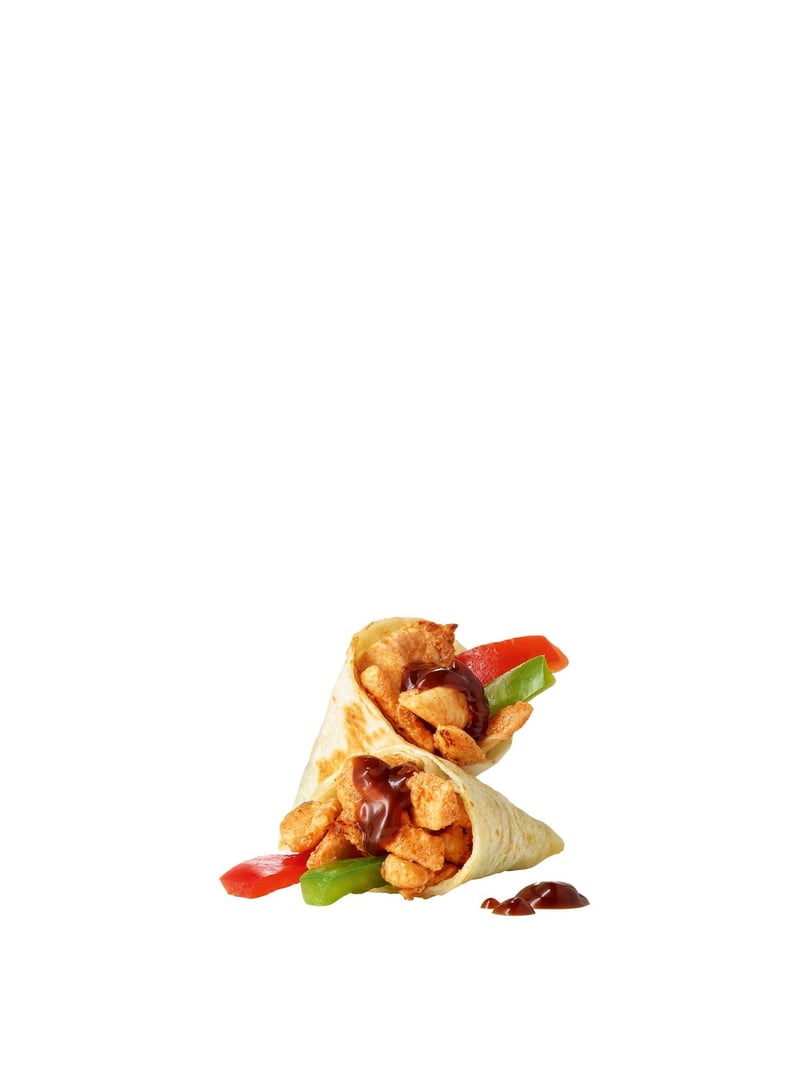 SALOMON FoodWorld - Mini Wrap BBQ Chik'n tiefgefroren, vorgebacken, ca. 34 Stück, gegart, Mini Weizentortilla gefüllt mit mariniertem Hähnchenbrustfilet, Paprika & BBQ Sauce 2 x 1,19 kg Becher
