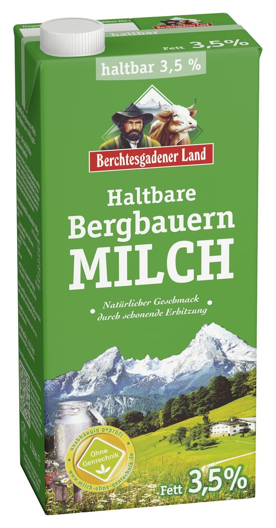 Berchtesgadener Land - Bergbauern H-Milch 3,5 % Fett 12 x 1 l Packungen