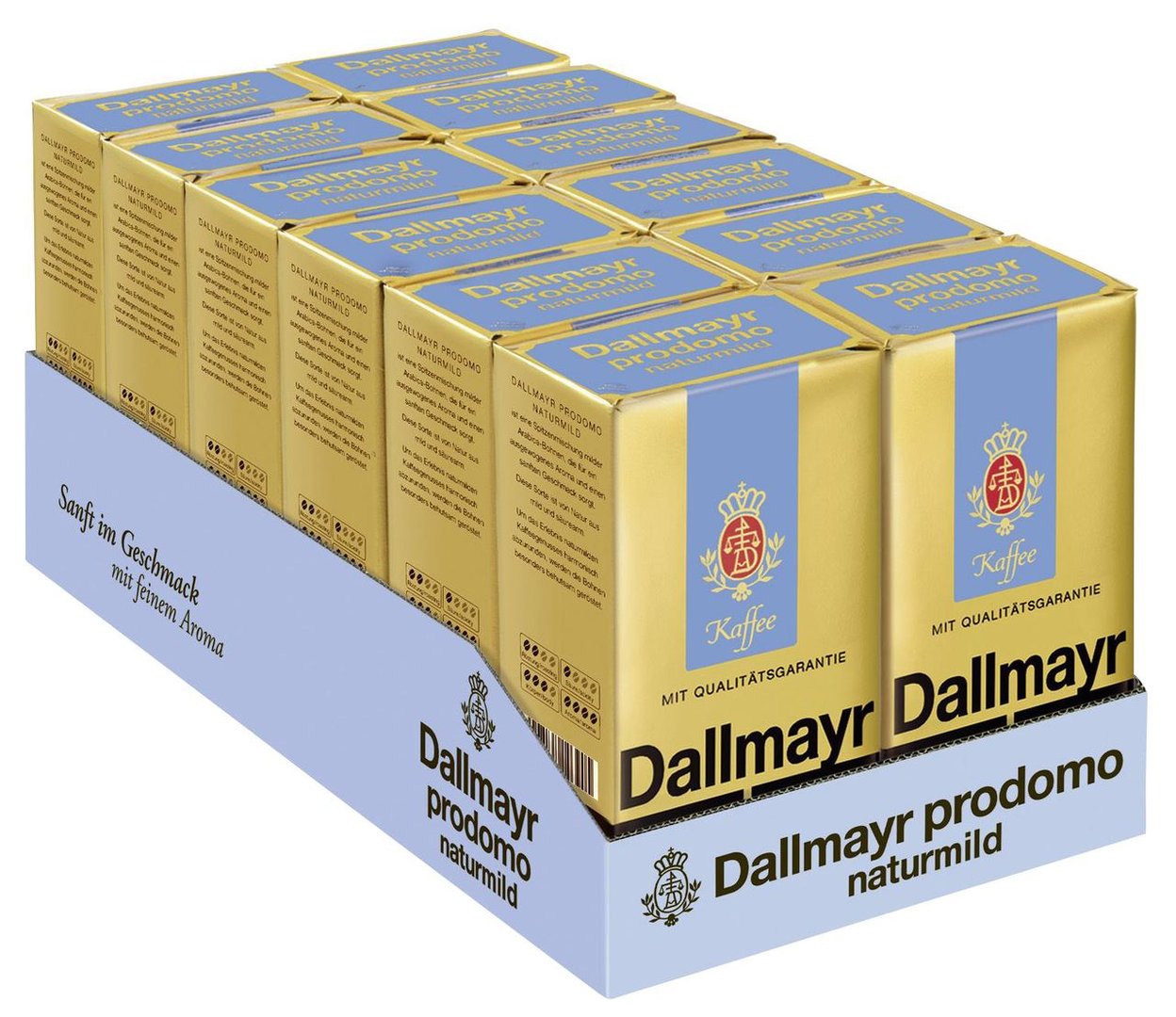 Dallmayr Prodomo, naturmild gemahlen, vac.-verpackt 12 x 500 g Vac.-Packungen
