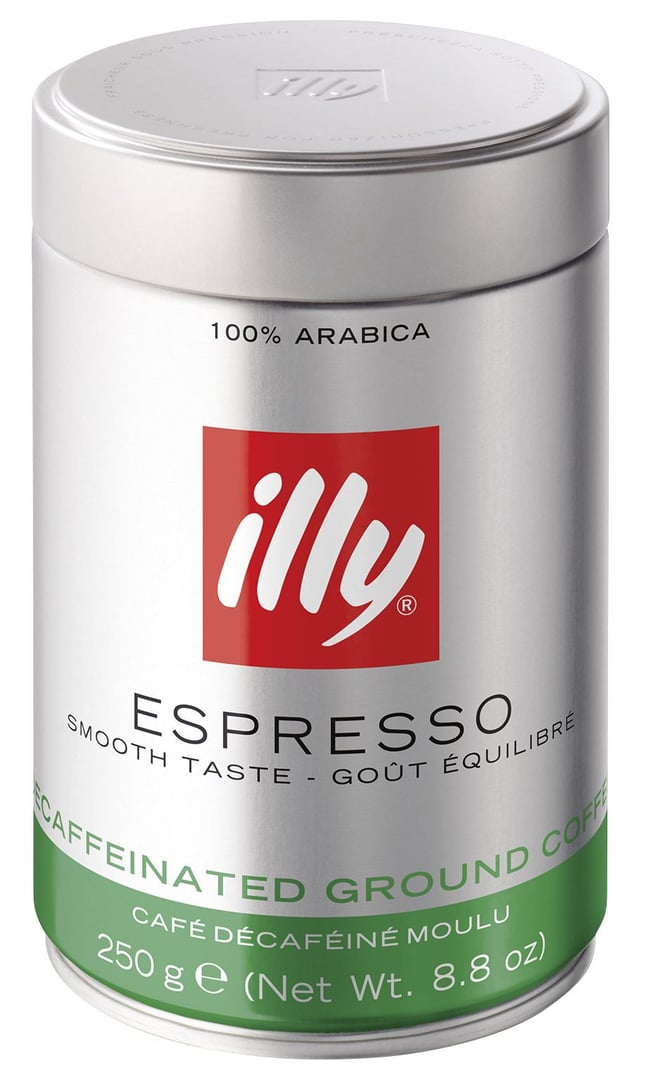 Illy - Entkoffeinierter Espresso gemahlen - 250 g Dose