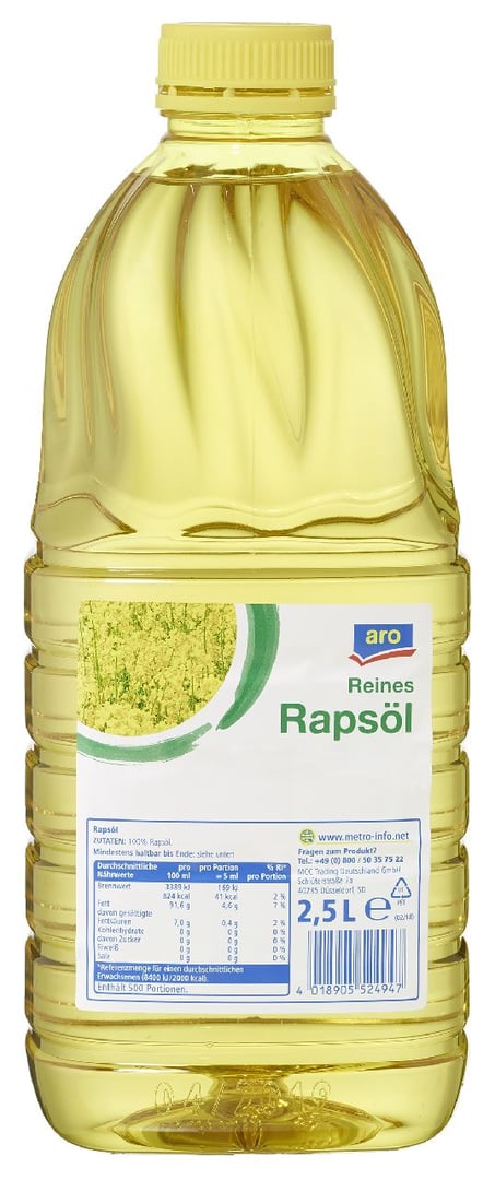 aro - Rapsöl - 4 x 2,5 l Flaschen