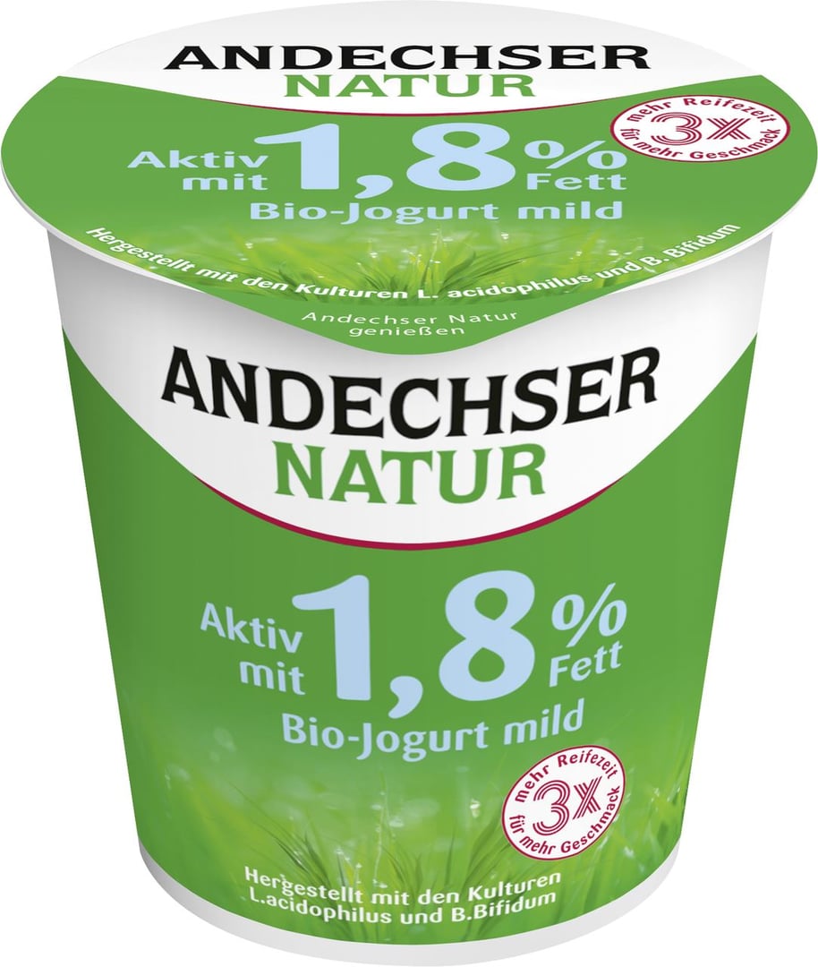Andechser Natur - Bio Joghurt mild 1,8 % gekühlt - 150 g