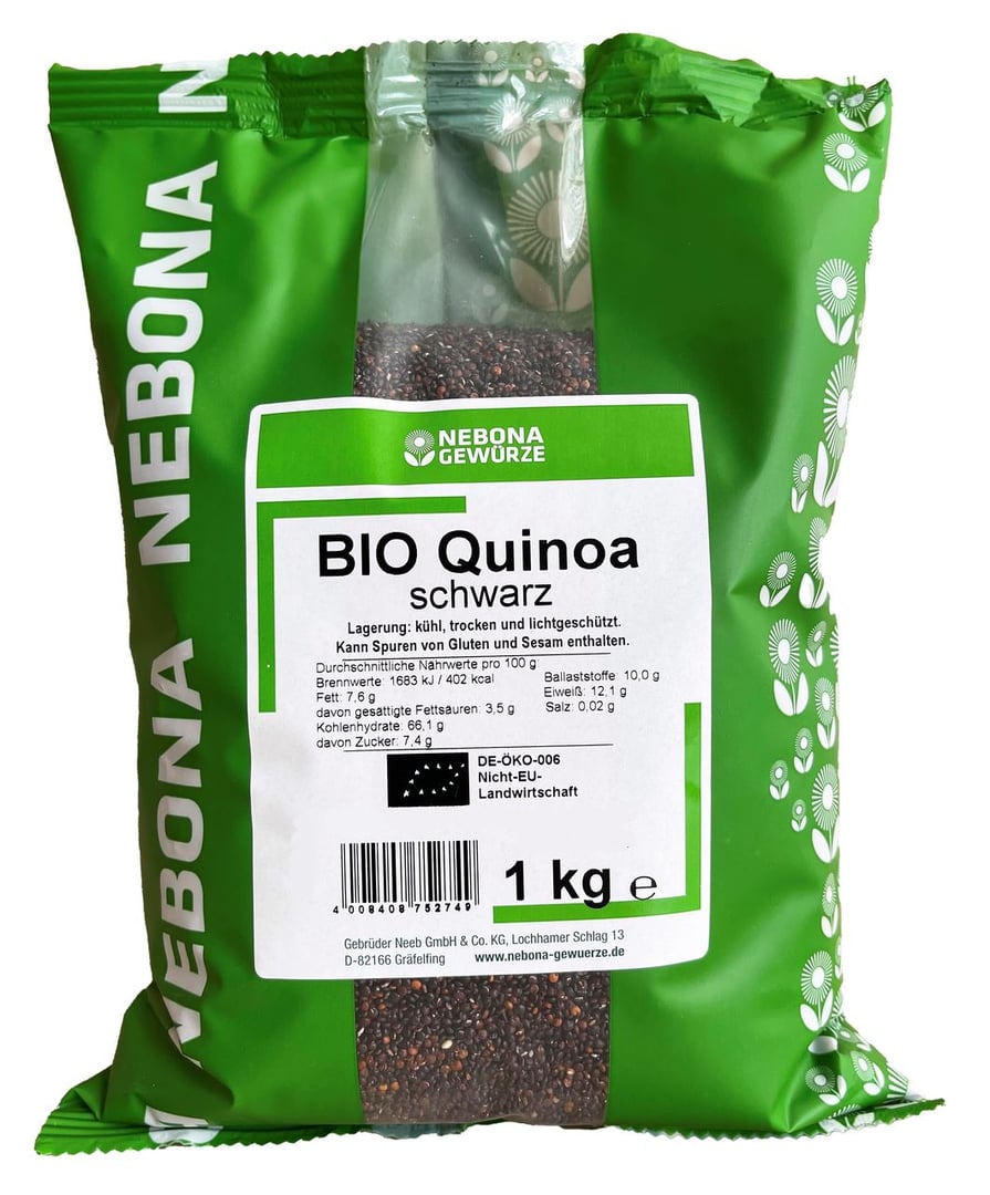 Nebona Gewürze - BIO Quinoa schwarz - 1,00 kg Beutel