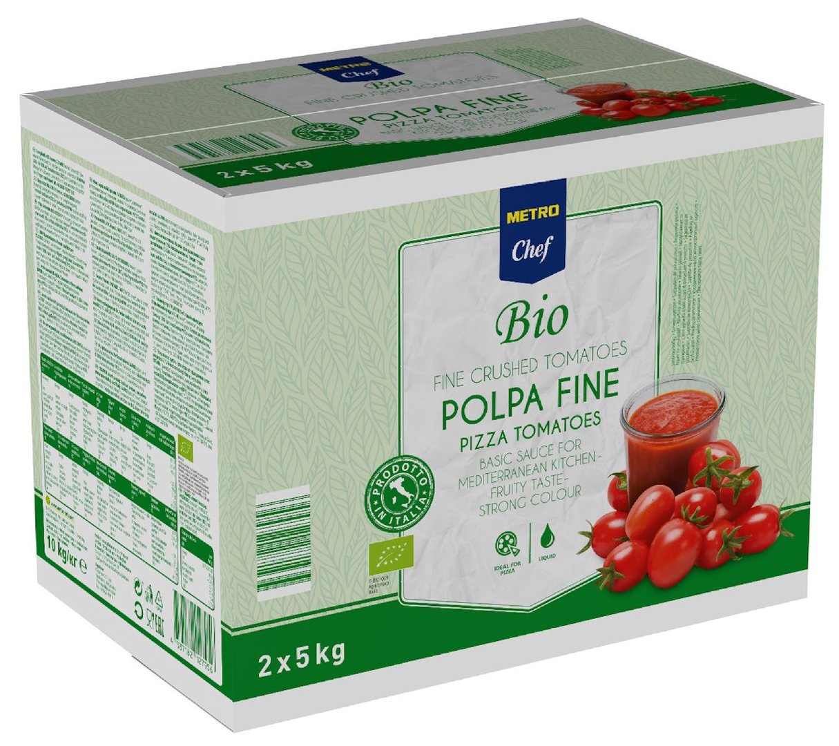 METRO Chef Bio - Polpa Fine, 2 Bag-in-Box à 5 kg - 10 kg Karton