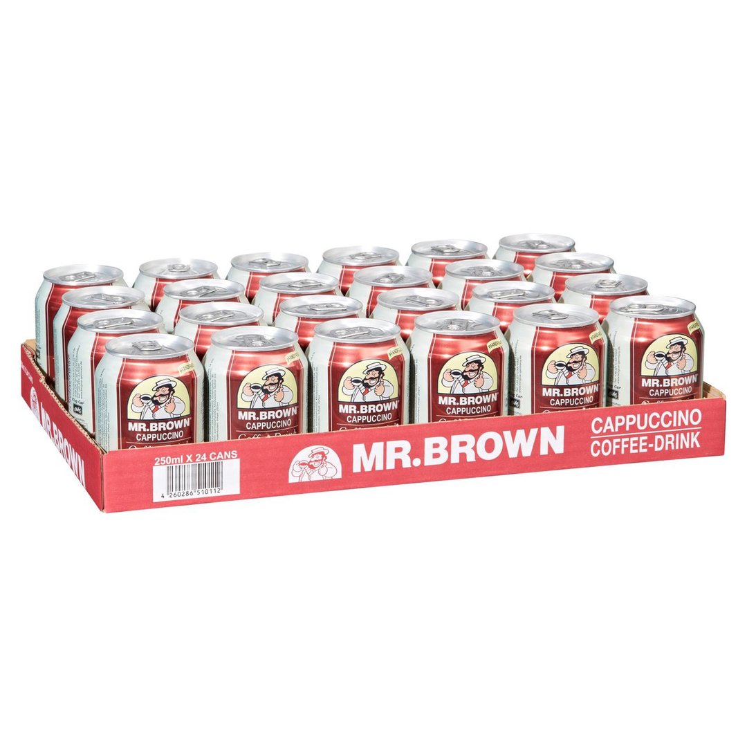 Mr. Brown - Cappuccino Coffée Drink - 24 x 250 ml Dosen