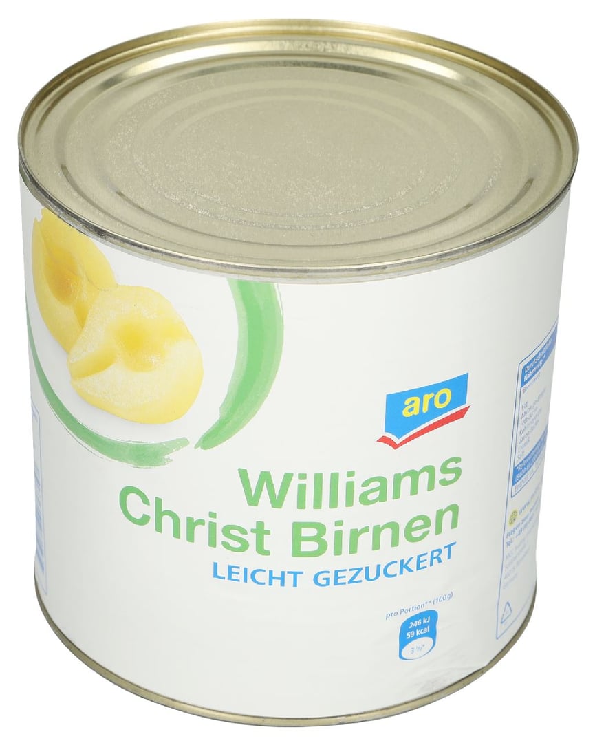 aro - Williams Christ Birnen halbe Frucht, leicht gezuckert - 6 x 2,65 l Karton