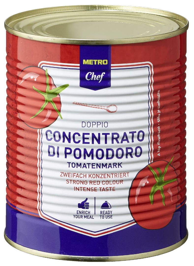METRO Chef - Tomatenmark 2-fach konzentriert - 6 x 800 g Dose
