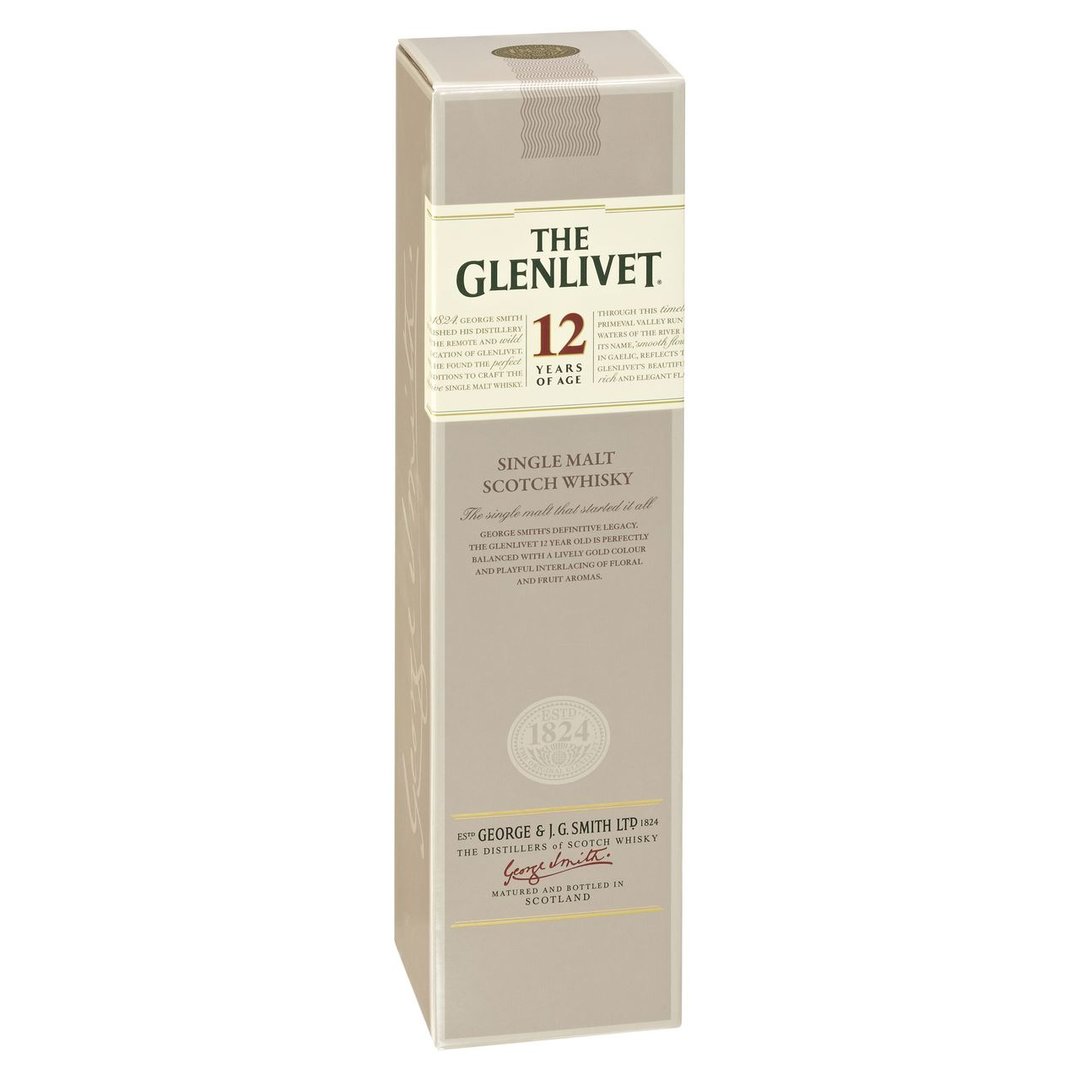 Glenlivet - Single Malt Scotch Whisky 12 Years of Age 40 % Vol. - 0,70 l Flasche