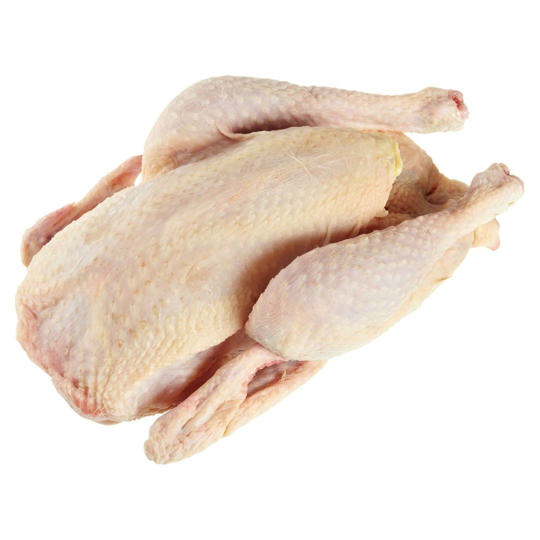 Weißes Freiland-Hähnchen mit Haut, frisch, grillfertig, natur ca. 1,45 kg