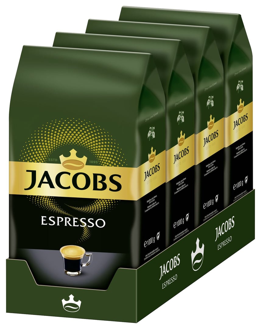 Jacobs Expertenröstung Espresso - 4 x 1,00 kg Beutel