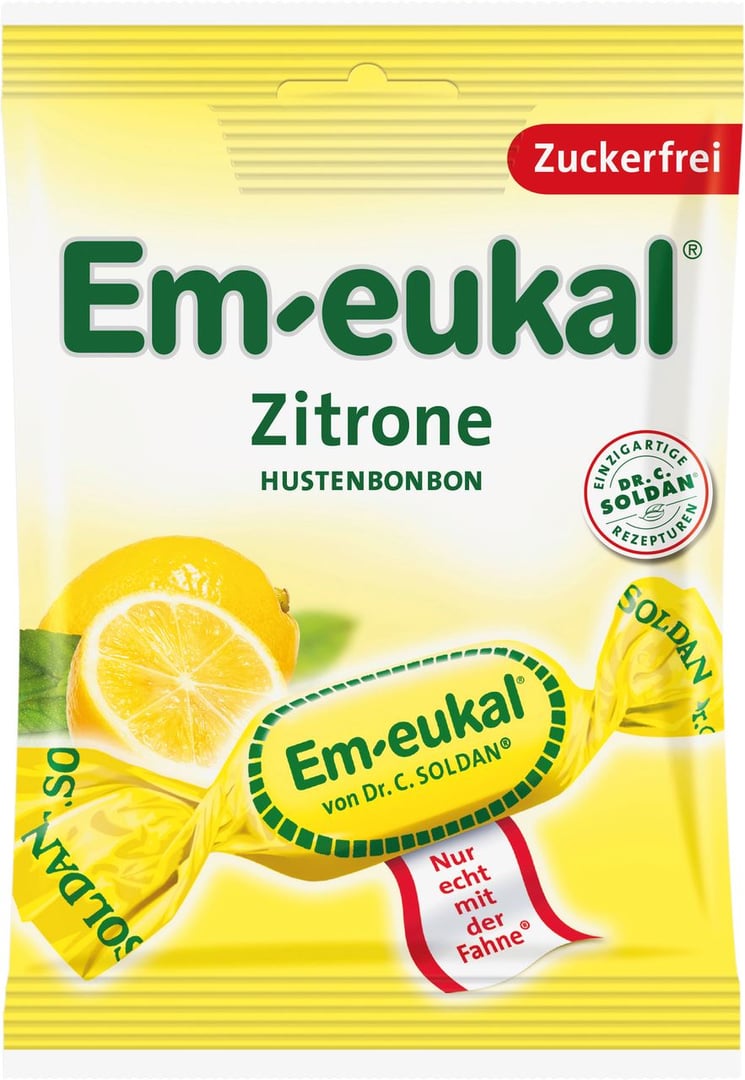 Em-eukal - Zuckerfrei Zitrone - 1 x 75 g Beutel