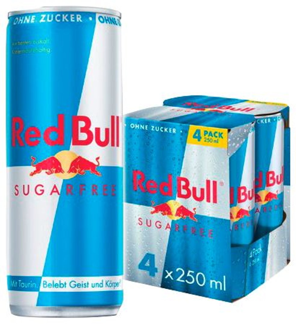 Red Bull - Sugarfree 4 x 0,25 l Dosen