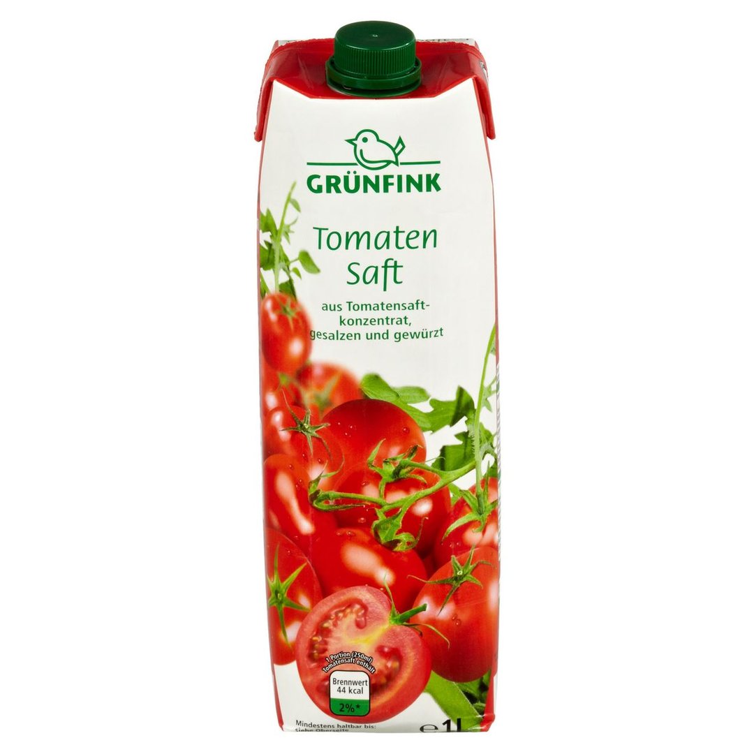 Grünfink - Tomatensaft aus Tomatensaftkonzentrat, gesalzen & gewürzt 1 l Packung