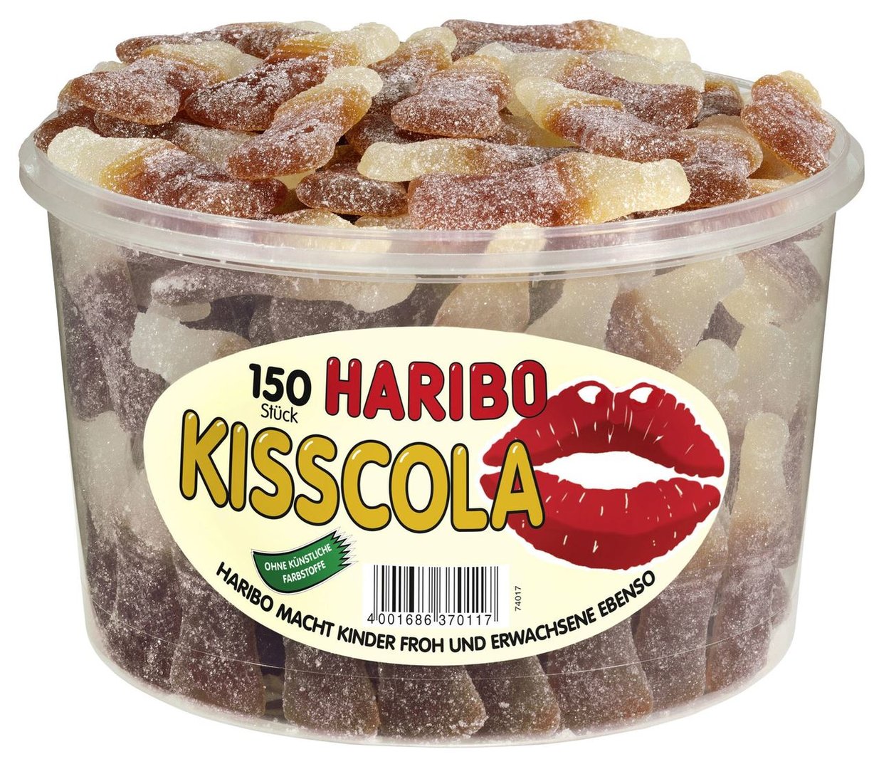 Haribo - Kisscola 150 Stück - 1,35 kg Dose