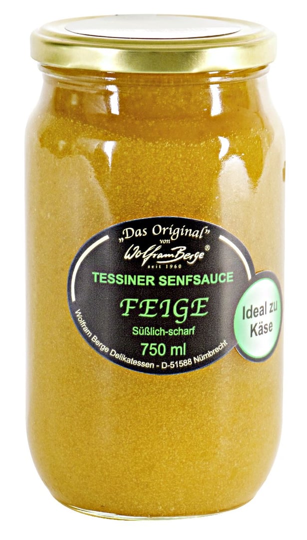 Wolfram Berge - Original Tessiner Senfsauce Feige - 750 ml Tiegel