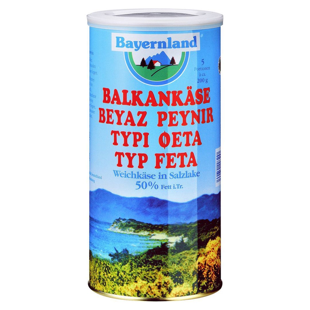 Bayernland - Balkankäse 50 % Fett, in Lake 1 kg Dose