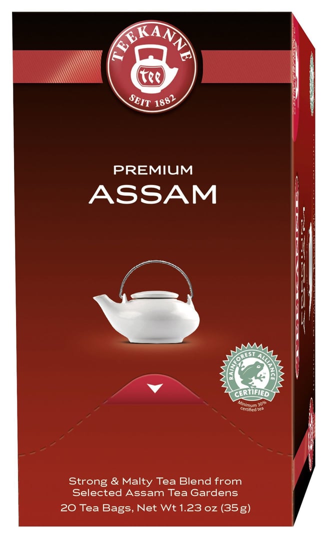 Teekanne - Schwarzer Tee Premium Assam 20 Teebeutel à 1,75 g - 35 g Faltschachtel