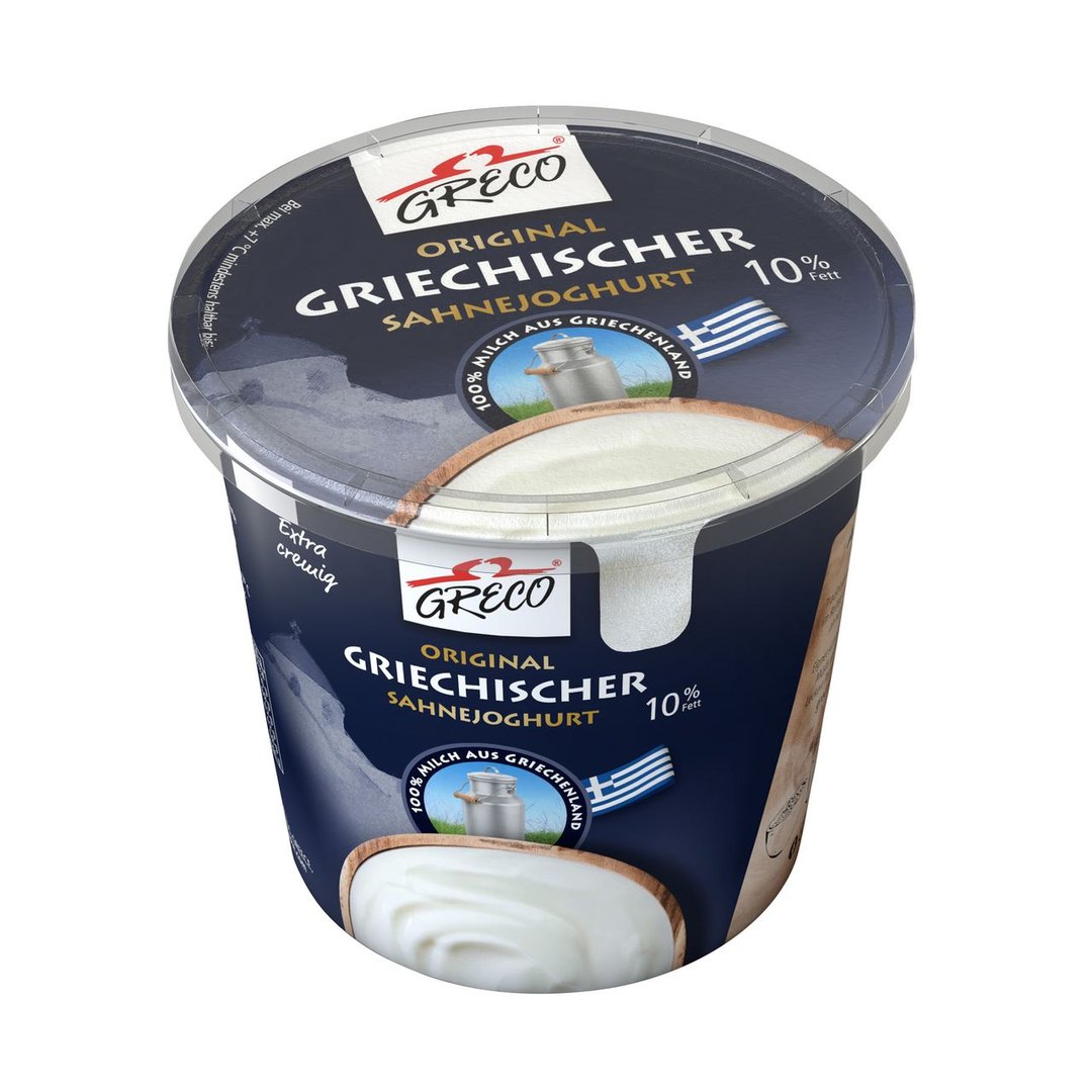Greco - Griechischer Sahnejoghurt, 10 % Fett gekühlt - 1 kg Becher