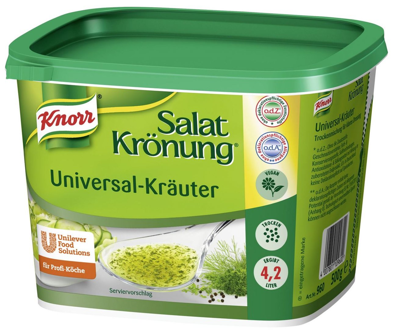 Knorr - Universal-Kräuter Salatkrönung - 6 x 500 g Dosen