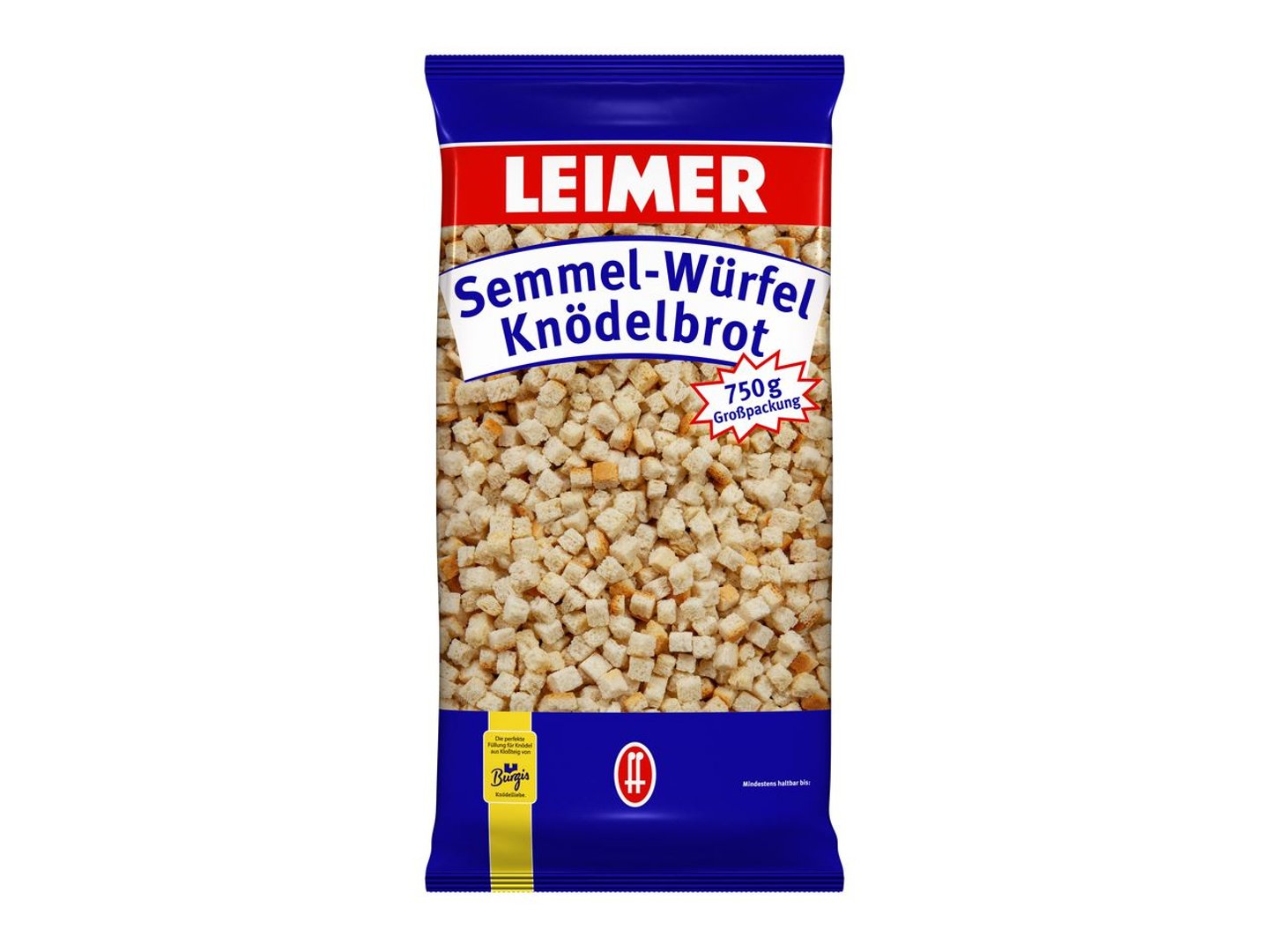 Leimer - Semmelwürfel Knödelbrot laktosefrei, vegan 750 g Beutel