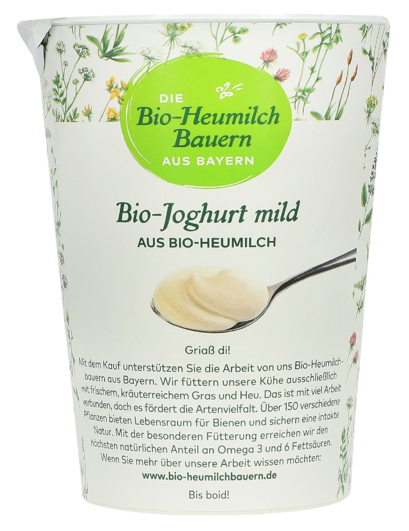 Andechser - Bio-Heumilch Joghurt 3,7 % Fett im Milchanteil 3,8 % Fett - 400 g Becher