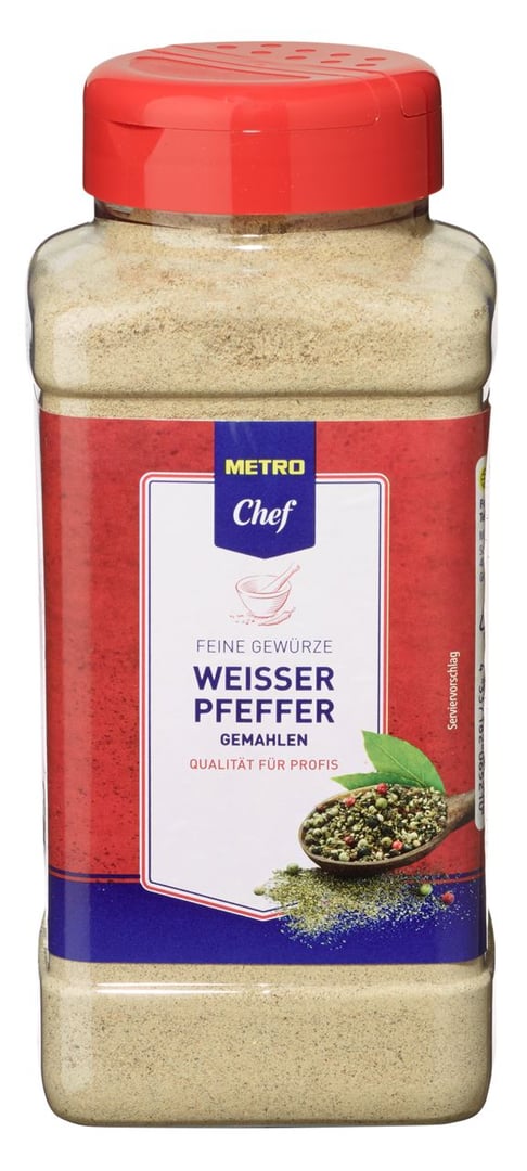 METRO Chef - Bag Pfeffer Weiß gemahlen - 1 x 550 g Dose