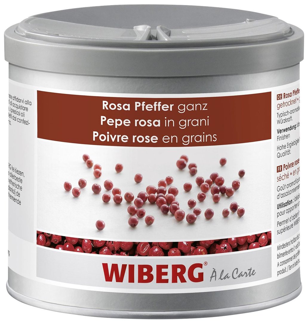 Wiberg - rosa Pfeffer getrocknet, ganz, Aromatresor 160 g Dose