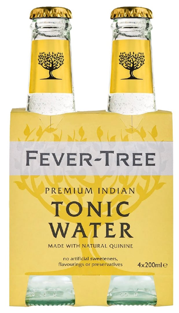 Fever Tree - Premium Indian Tonic Water Glas - 24 x 0,20 l Flaschen